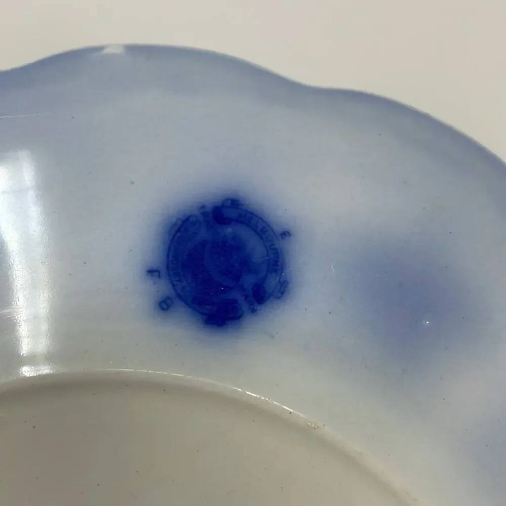 Antique Grindley Melbourne Flow Blue Luncheon Plate